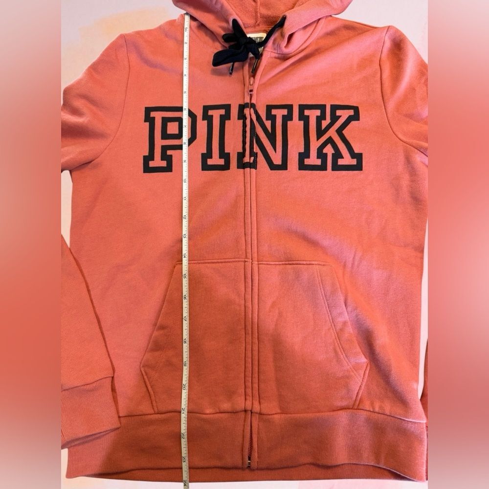 Victoria’s Secret PINK Everyday Lounge Full-Zip Hoodie - Dusty Coral Size Small - Picture 3 of 9